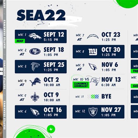 2022 Seattle Seahawks Schedule: Complete schedule, dates, .